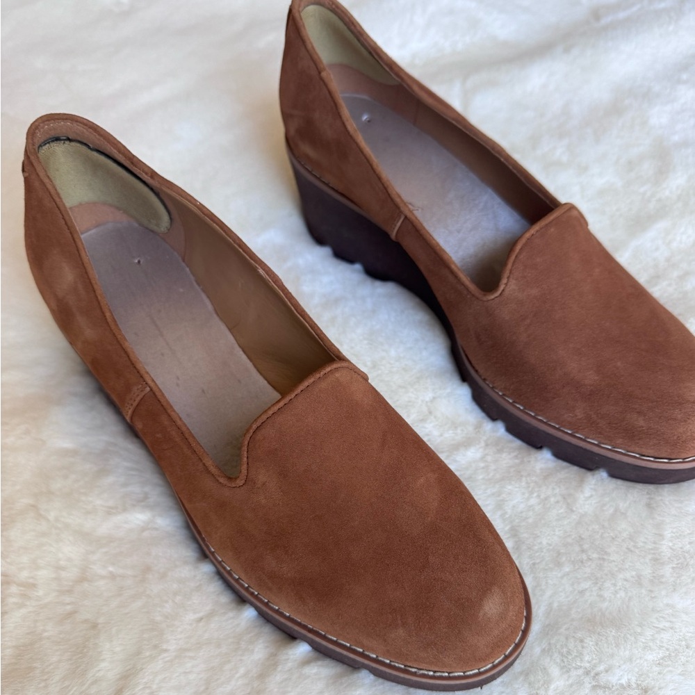 Women’s Vionic Brown Suede Women's Willow Wedge Shoes Size 8 1/2